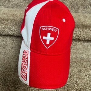 Swiss Switzerland Schweiz Country Red White Baseball  Cotton Trucker Hat.